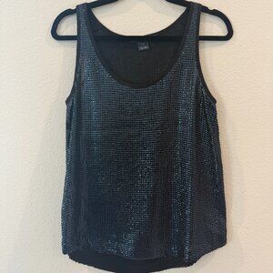 French Connection Navy Sequin Tank